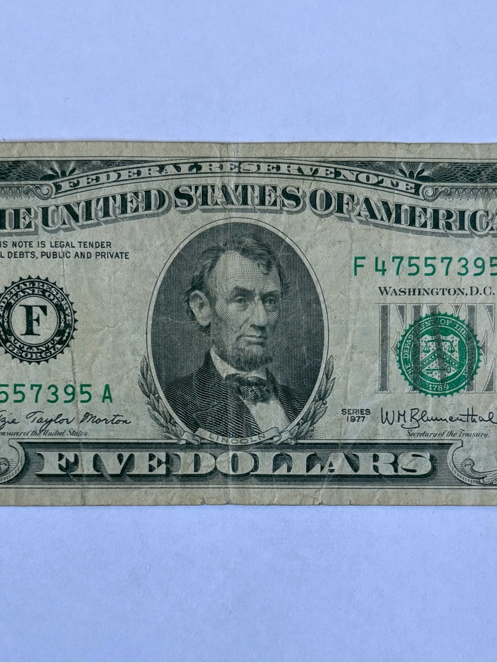 Rare U.S. Five Dollar Bill -accepting offer